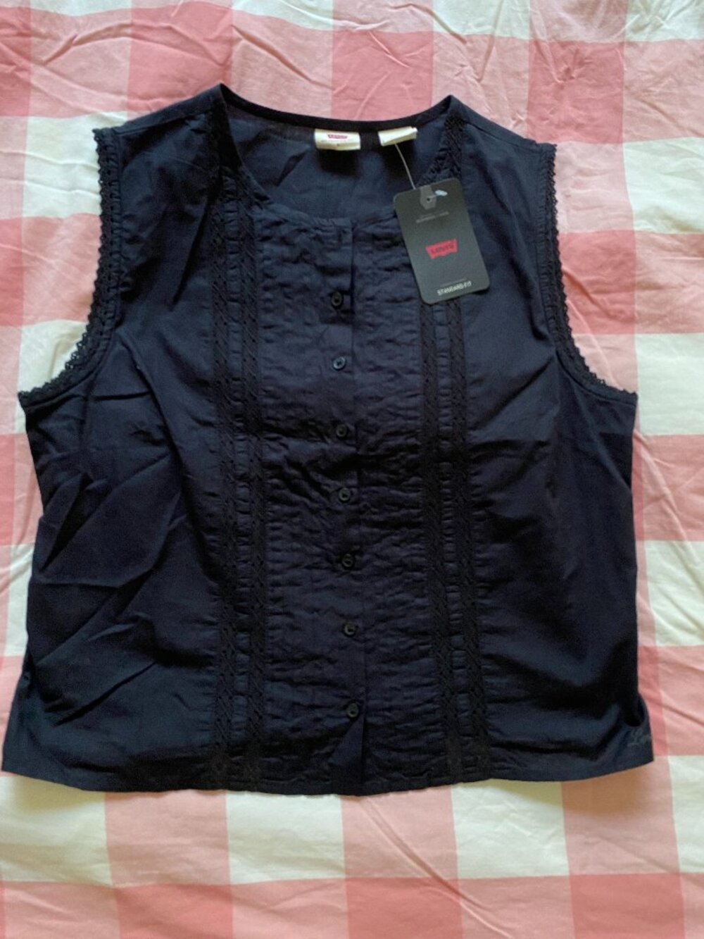 Levis NWT black lace top